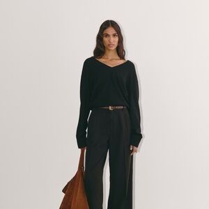 Everlane Women's Trouser in Buttersoft in Black, Size 10